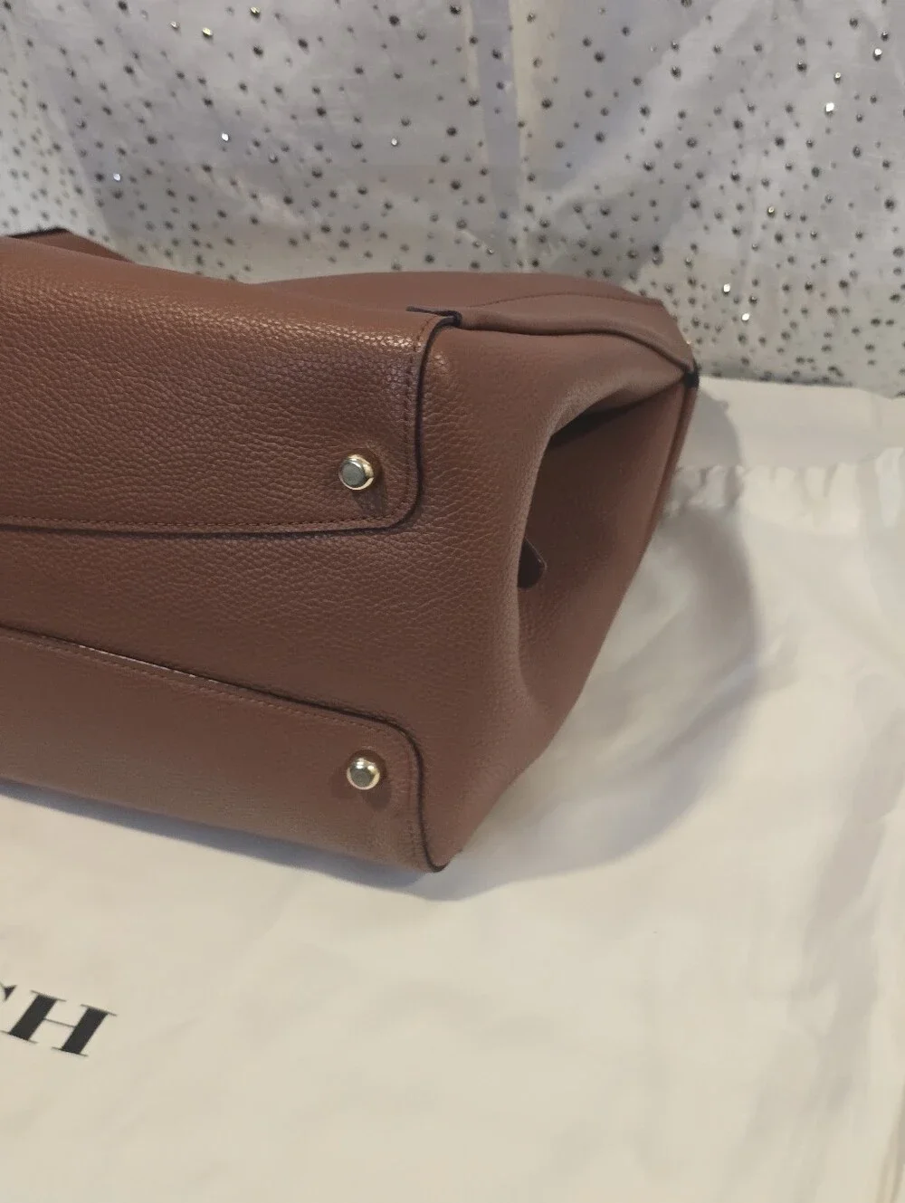 Coach Hadley Hobo Brown Pebbled Leather Shoulder Bag
